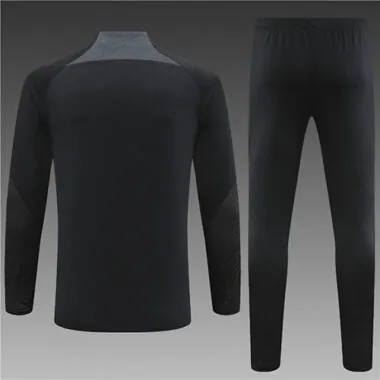 23-24 China black half zipper sweater tracksuit size S-2XL