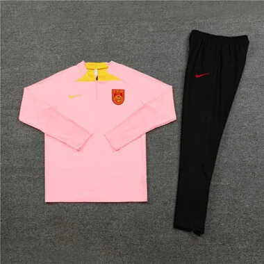 23-24 China pink half zipper sweater tracksuit size S-2XL