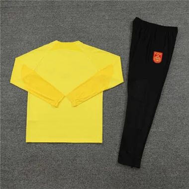 23-24 China yellow half zipper sweater tracksuit size S-2XL