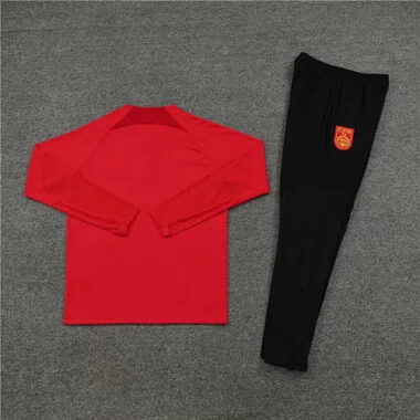 23-24 China red half zipper sweater tracksuit size S-2XL