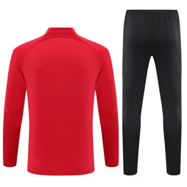 23-24 China red half zipper sweater tracksuit size S-2XL