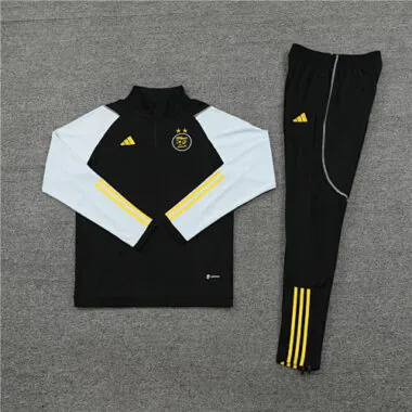 23-24 Algeria black with white half zipper sweater tracksuit size S-2XL