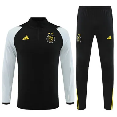 23-24 Algeria black with white half zipper sweater tracksuit size S-2XL