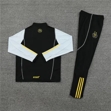 23-24 Algeria black with white half zipper sweater tracksuit size S-2XL