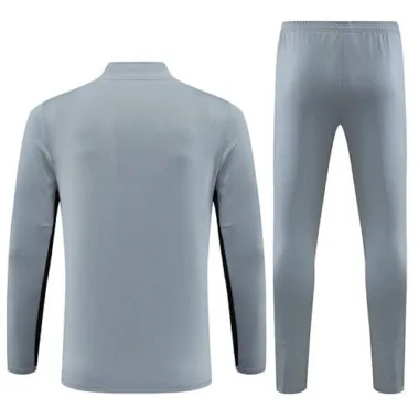 23-24 PS G gray with black stripe half zipper sweater tracksuit size S-2XL