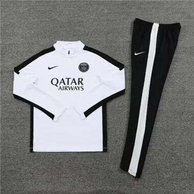 23-24 PS G white with black stripe half zipper sweater tracksuit size S-2XL