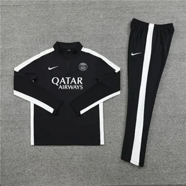 23-24 PS G black with white stripe half zipper sweater tracksuit size S-2XL