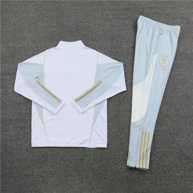 23-24 Algeria white with gray half zipper sweater tracksuit size S-2XL