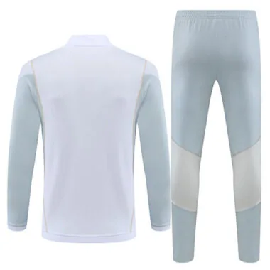 23-24 Algeria white with gray half zipper sweater tracksuit size S-2XL