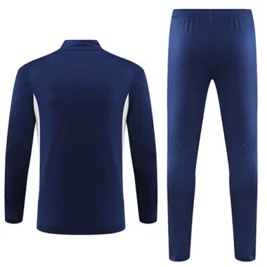 23-24 Italy navy blue with white half zipper sweater tracksuit size S-2XL