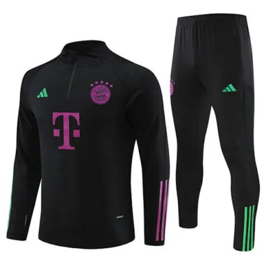 23-24 Bayern black half zipper sweater tracksuit size S-2XL