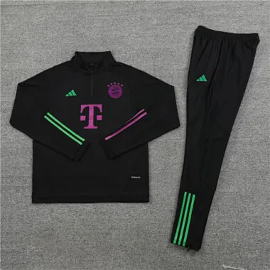 23-24 Bayern black half zipper sweater tracksuit size S-2XL