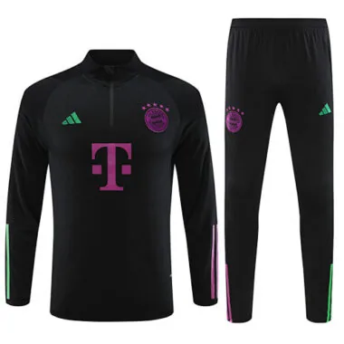 23-24 Bayern black half zipper sweater tracksuit size S-2XL