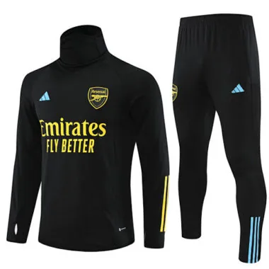 23-24 Arsenal black high collar sweater tracksuit size S-2XL