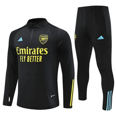 23-24 Arsenal black half zipper sweater tracksuit size S-2XL