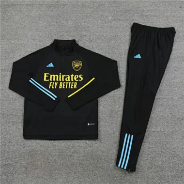 23-24 Arsenal black half zipper sweater tracksuit size S-2XL
