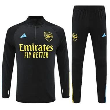 23-24 Arsenal black half zipper sweater tracksuit size S-2XL