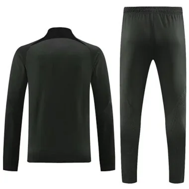 23-24 Bar dark green half zipper sweater tracksuit size S-2XL