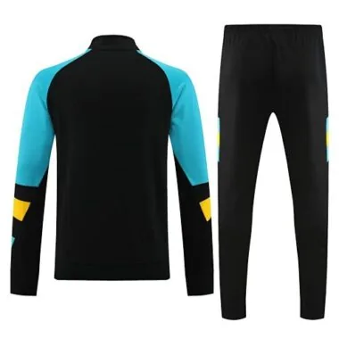 23-24 Bayern black with blue half zipper sweater tracksuit size S-2XL