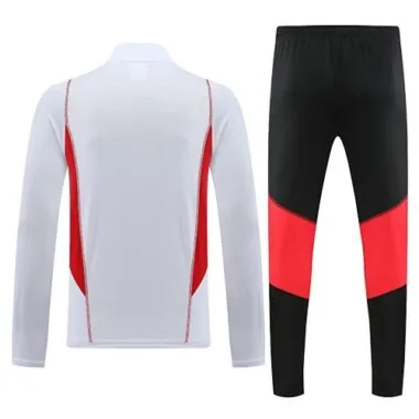 23-24 Flamengo white half zipper sweater tracksuit size S-2XL