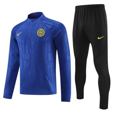 23-24 Inter blue half zipper sweater tracksuit size S-2XL