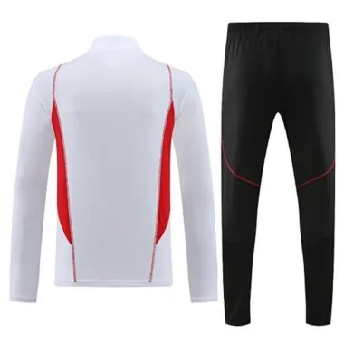 23-24 Sao Paulo white half zipper sweater tracksuit size S-2XL