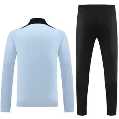 23-24 Inter light blue half zipper sweater tracksuit size S-2XL