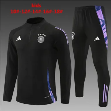 kids kit 24-25 Germany black half zipper training tracksuit