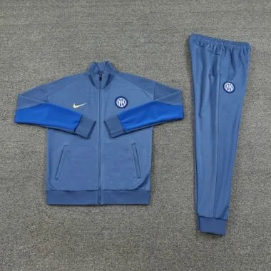 24-25 Inter light blue with color blue full zipper jacket tracksuit