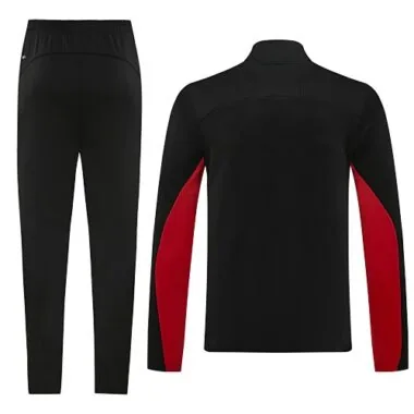 24-25 AC black with red stripe full zipper jacket tracksuit