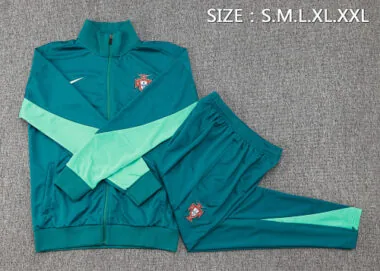 A749# 24-25 Portugal green full zipper jacket tracksuit