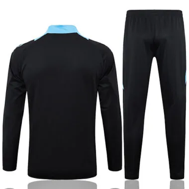 A745# 2024/25 Argentina black with blue stripe full zipper jacket tracksuit