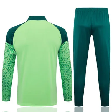 A741# 24-25 Palmeiras light green with dark green full zipper jacket tracksuit