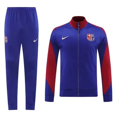 24-25 Bar color blue with dark red soccer jacket tracksuit size S-2XL