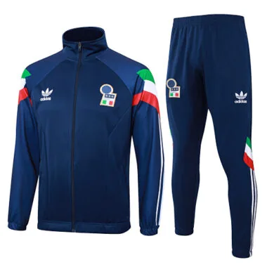 A750# 24-25 Italy navy blue retro full zipper jacket tracksuit