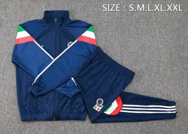 A750# 24-25 Italy navy blue retro full zipper jacket tracksuit