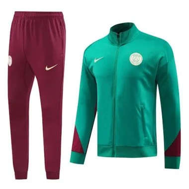 2024/25 PS G green with dark red soccer jacket tracksuit size