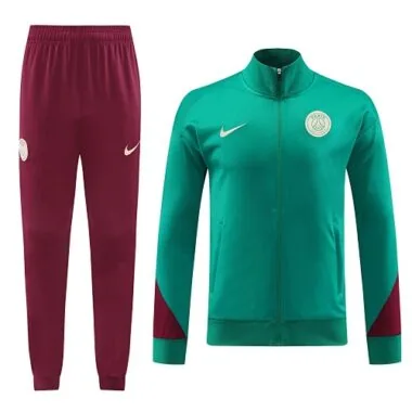 2024/25 PS G green with dark red soccer jacket tracksuit size