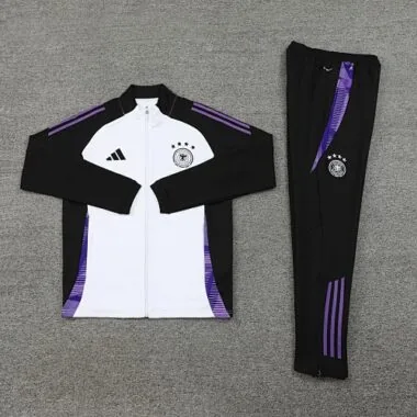2024/25 Germany white with black stripe full zipper jacket tracksuit
