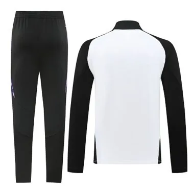 2024/25 Germany white with black stripe full zipper jacket tracksuit