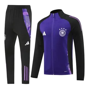 24-25 Germany purple with black stripe full zipper jacket tracksuit