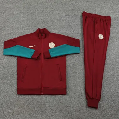 24-25 PS G dark red with green soccer jacket tracksuit size S-2XL