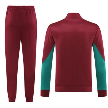 24-25 PS G dark red with green soccer jacket tracksuit size S-2XL