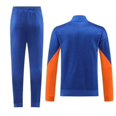 24-25 Netherlands color blue with orange soccer jacket tracksuit size S-2XL
