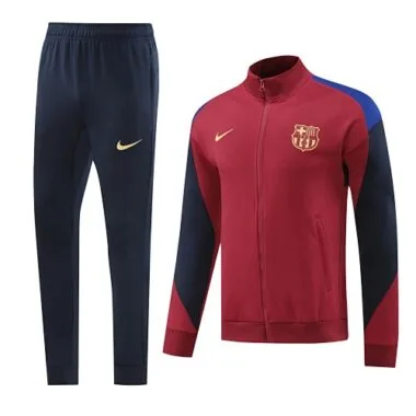 2024/25 Bar dark red with navy blue soccer jacket tracksuit size