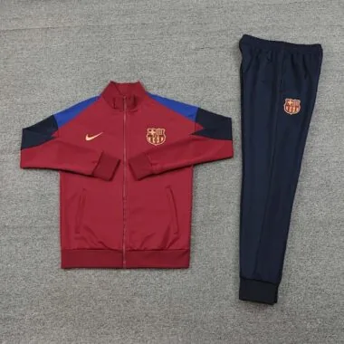 2024/25 Bar dark red with navy blue soccer jacket tracksuit size