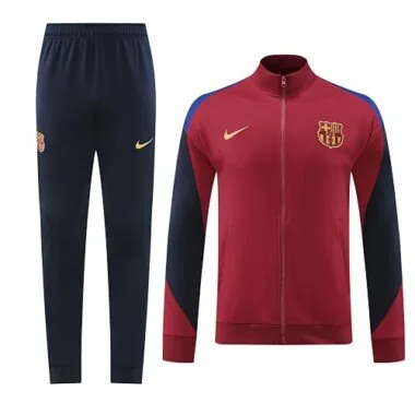 2024/25 Bar dark red with navy blue soccer jacket tracksuit size