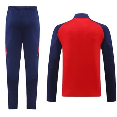 2024/25 Spain red with navy blue full zipper jacket tracksuit