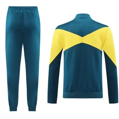 24-25 CA lake green with yellow stripe soccer jacket tracksuit size S-2XL