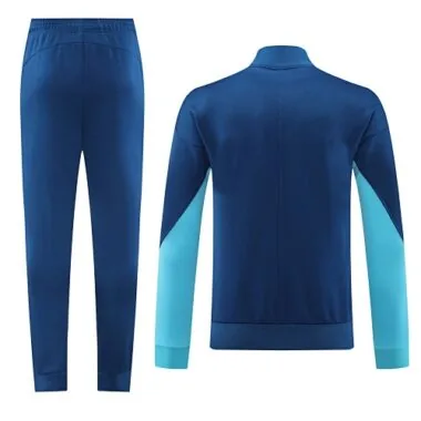 24-25 Portugal navy blue with sky blue stripe soccer jacket tracksuit size S-2XL
